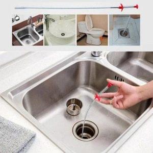Stainless Steel Sink Wire Drain Cleaner | 60cm Spring Cleaning Stick